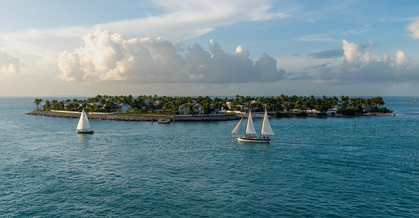 Sunset Key and sailboats, Florida
