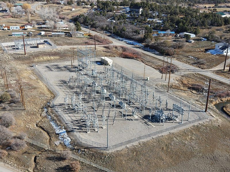 Transmission substation near Bayfield, Colorado